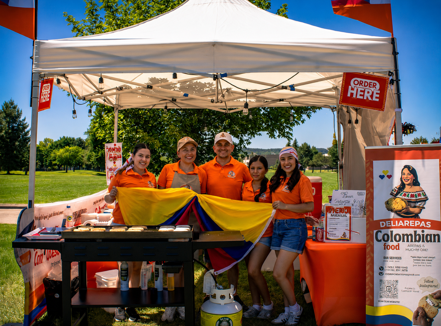 Equipo Deliarepas en un festival