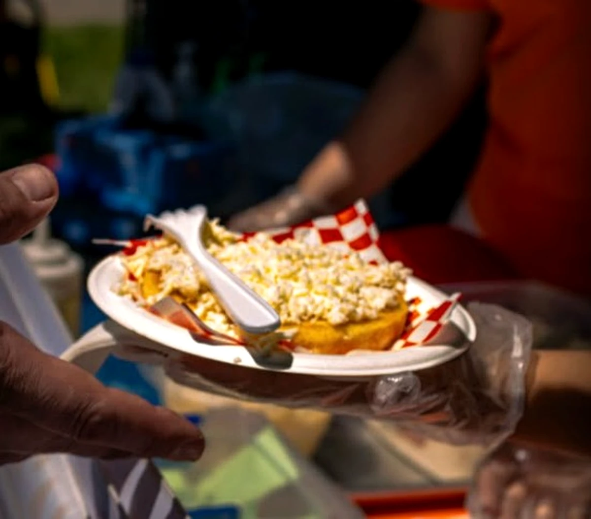 Arepa servida